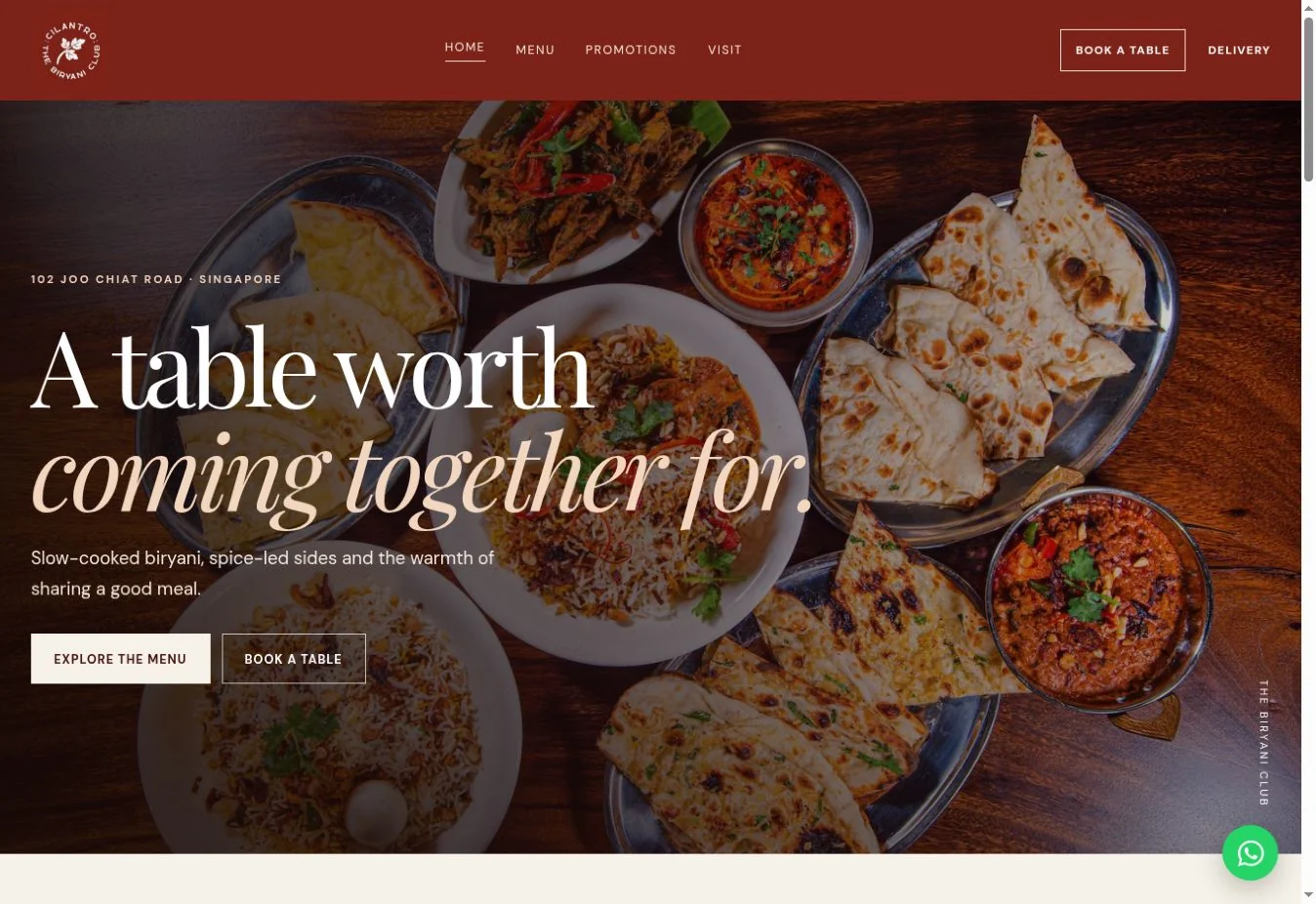 Cilantro live website homepage screenshot